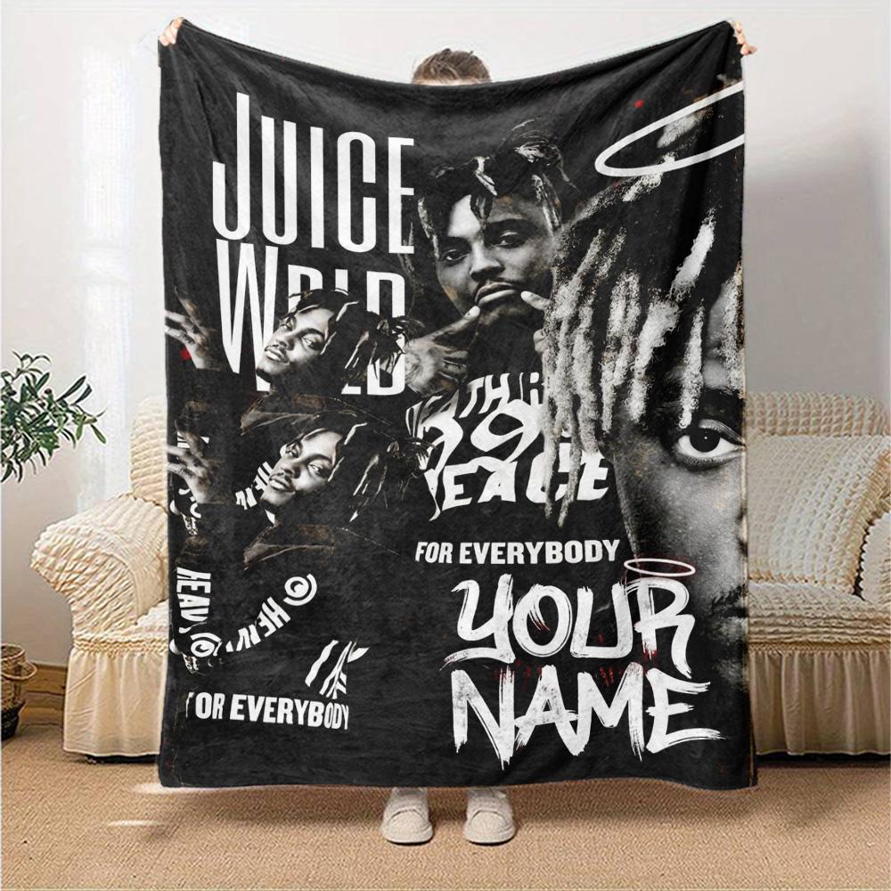 Name Custom 999 Rapper Print Flannel Blanket High Quality Warm Comfortable Cover for All Seasons Perfect for Gifts Home Decor