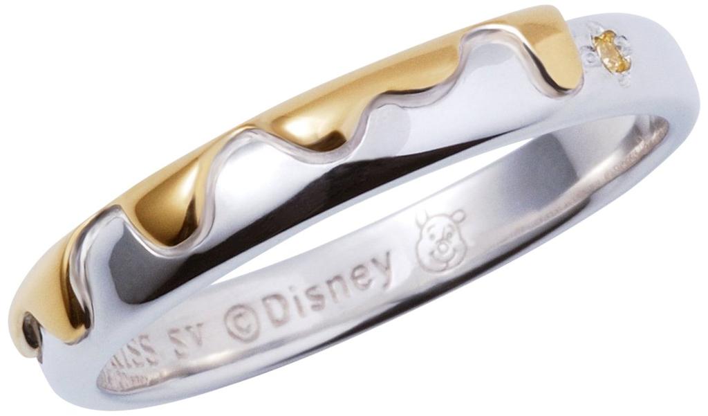 THE KISS Size 11 Winnie the Cubic Zirconia Silver Ring DI-SR703CB [Disney Collection] Pooh/Honey