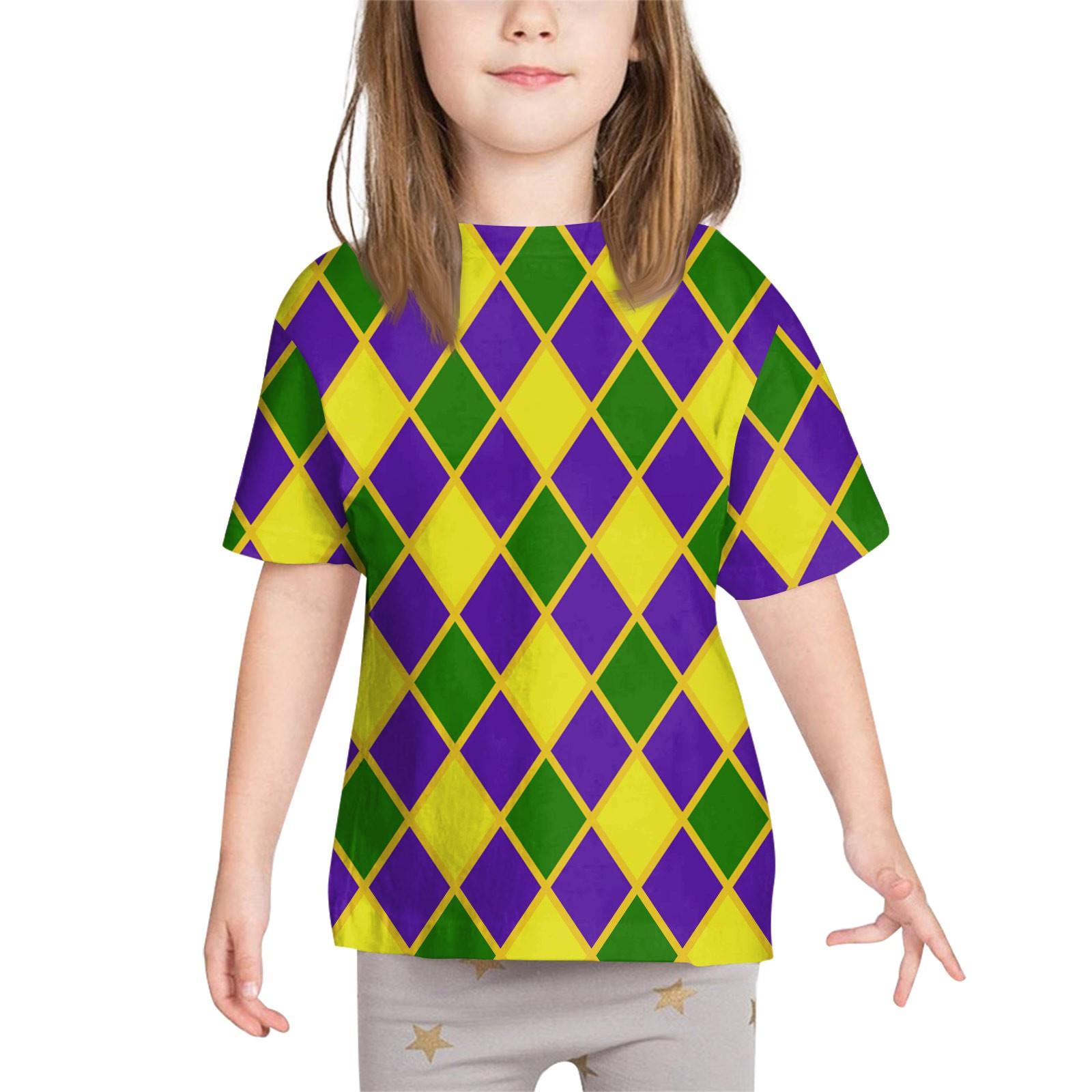 

Детские карнавальные топы, свободные футболки с короткими рукавами и круглым вырезом для мальчиков и девочек, топы 160 жёлтый