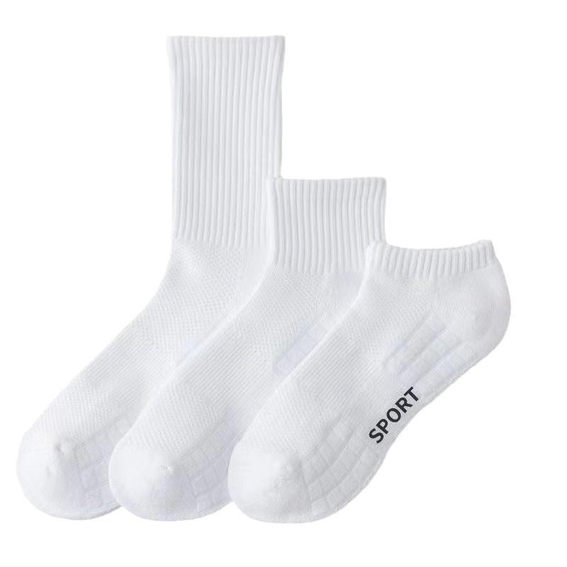

Thickened Terry Sports Socks with Deodorizing Massage Sole and Shock Absorbing Breathable Cushion білий