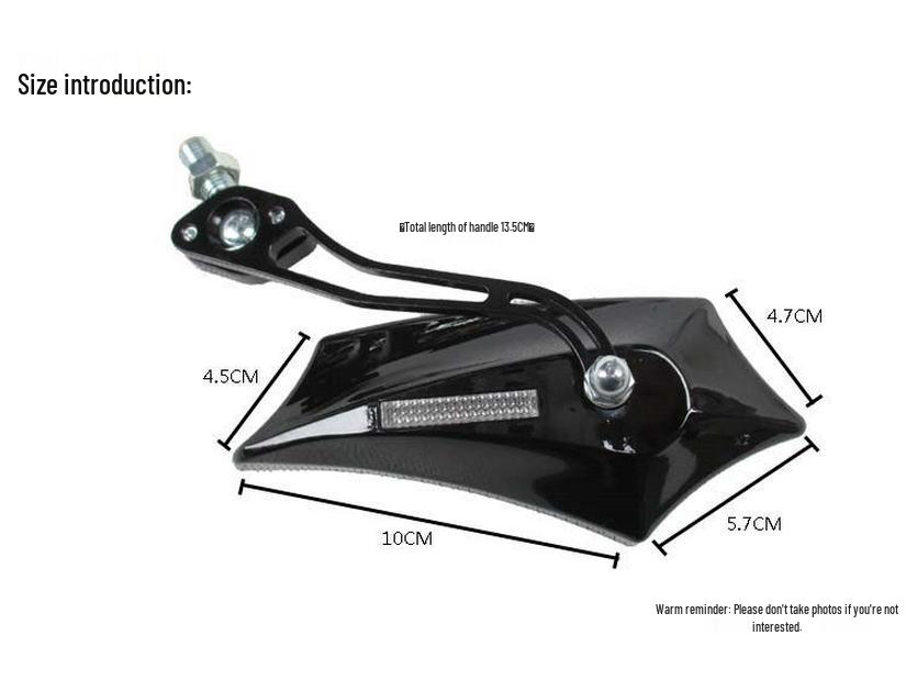 Electric Bicycle & Motorcycle Universal 8mm Right-hand Thread Aluminum Rearview Mirror