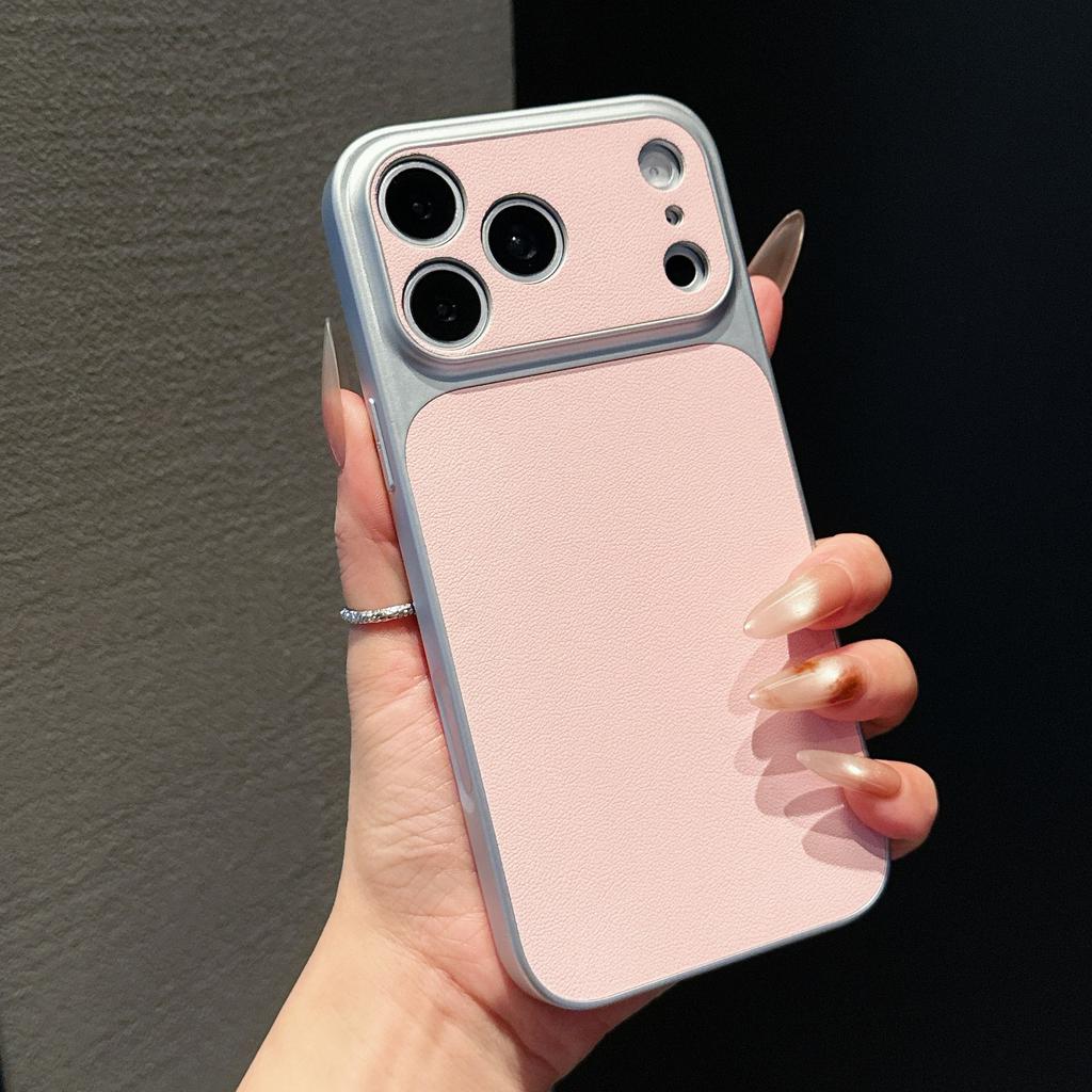 Seconds Become Simple Lambskin Pattern, Suitable for iPhone17promax Mobile Phone Case 16 Large Windows Apple 11 Anti-drop Case