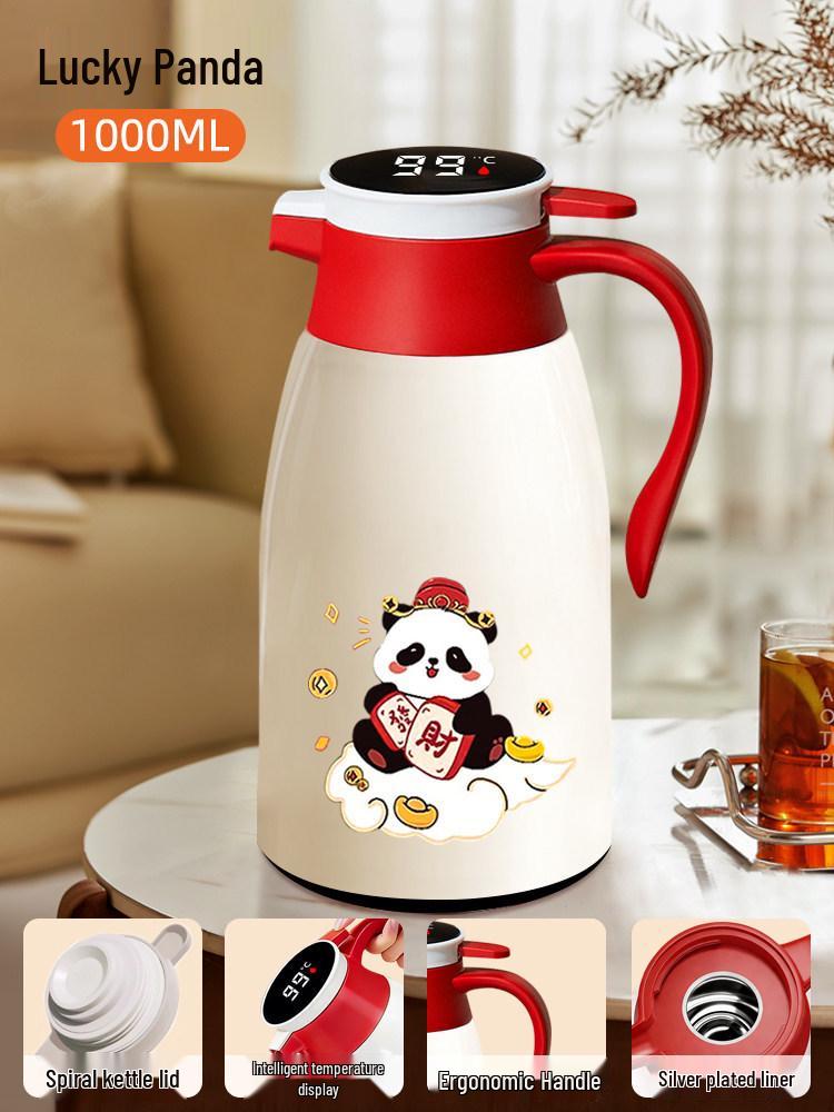 Large Capacity Insulated Thermos Flask with Glass Liner, 7-Hour Heat Preservation, Boiling Water Warming Pot, Hot Water Bottle for Home Use.