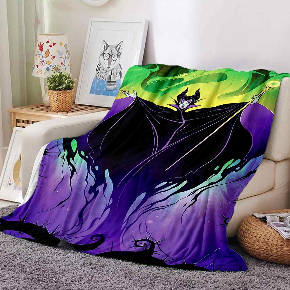 Maleficents Dark Magic Flannel blanket, soft and warm, suitable for beds and sofas, all seasons, portable travel blanket. 0730151