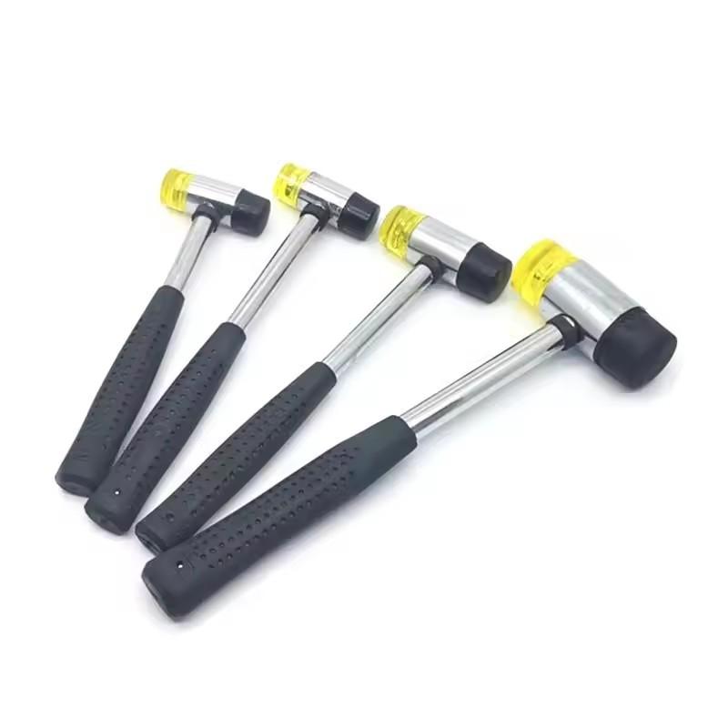 25/30/35/40/45mm Double-sided Rubber Hammer: Soft Plastic Hammer for Jewelry, Leather Crafts, Carpentry and Floor Installation