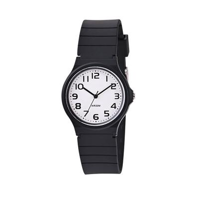 SZSL Casual Fashion Quartz Watch, Compact and Lightweight, Waterproof, Fall-Resistant, Flexible Band, Clear Graduations, Unisex, Black