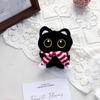 Cute Black Cat Plush Toy Small Doll Pendant 10 Cm Keychain Cartoon Soft Animal Stuffed Doll Pendant Backpack Bag Decoration Gift