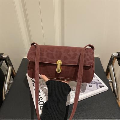 Deerskin Fleece Lock Largecapacity New Winter Beautiful Fashion Single Shoulder Underarm Small Square Bag Women