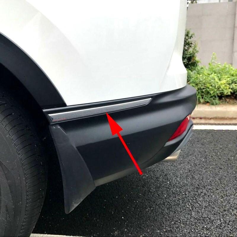 1 Pair Chrome Style Rear Bumper Corner Protector Cover Trim Fit For Honda CRV 5th 2017 2018