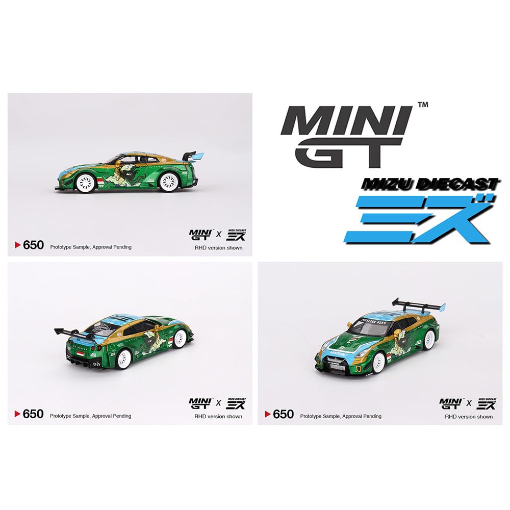 MINI GT 164 scale LB-SILHOUETTE WORKS GT NISSAN 35GT-RR Ver2 "RORO" MIZU DIECAST
