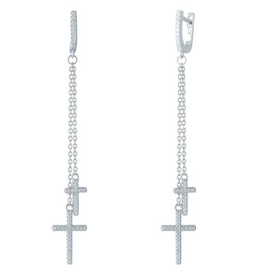 Silver Earrings with Cubic Zirkonia (1956571)