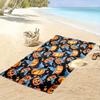 Glowing mystical pumpkin magic Print beach towel, quick drying, suitable for travel, outdoor sports, jogging, the beach and swimming, gift