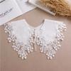 Linbaiway Lace Chiffon Doll Fake Collar Ladies Shawl Wrap Removable Detachable Embroidered False Collar Clothes Accessory