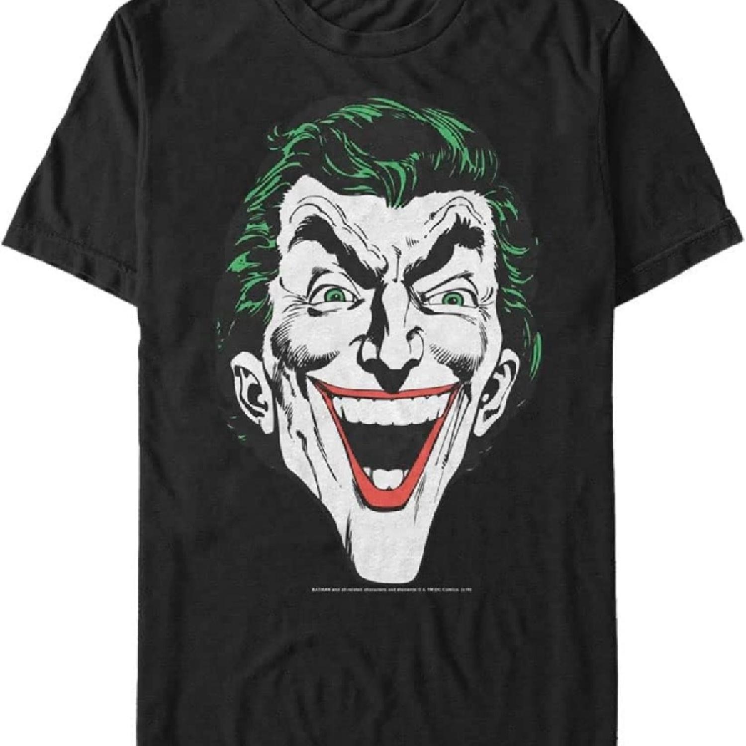 

Мужская футболка DC Comics большого размера с коротким рукавом и круглым вырезом с Бэтменом и Джокером S