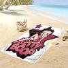 Custom NameBetty Boop Star Beach Towel Soft Microfiber Summer Towel Quick Dry Absorbent Towel for Beach Swimming Pool Travel
