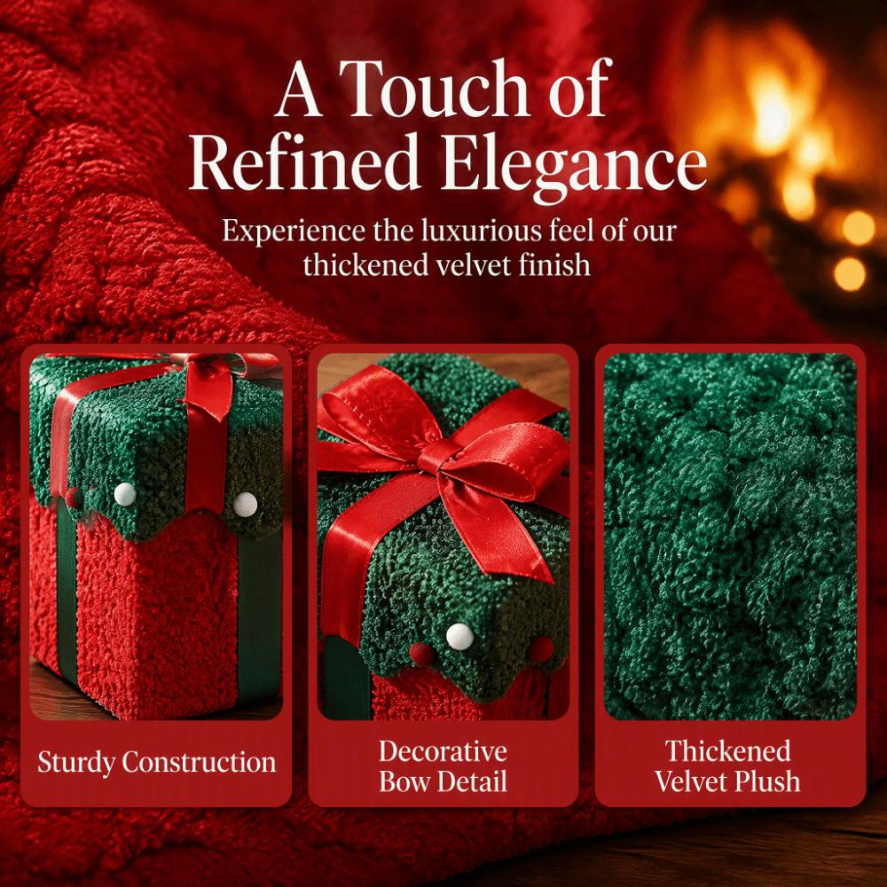 Velvet Plush Christmas Gift Box Thickened Gift Wrapping Supply New Gift Packaging Box Holiday