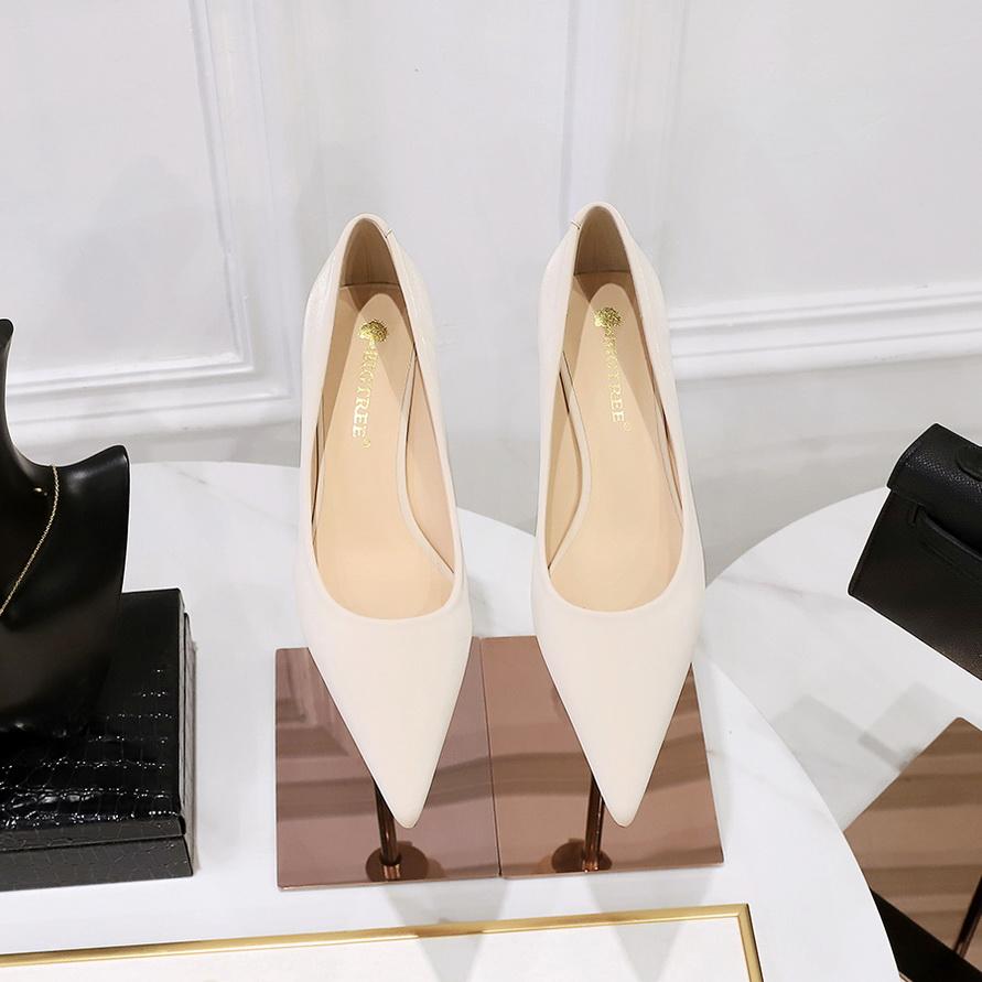 Fashionable Minimalist Sexy Banquet Women's Shoes with Thin Heels Shallow Mouth Pointed Toe, Spring Single Shoes