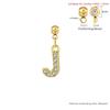 Trendy Letter Cubic Zircon Pendant For Women Positioning Charm Bracelet Necklace DIY Making Jewelry Accessories