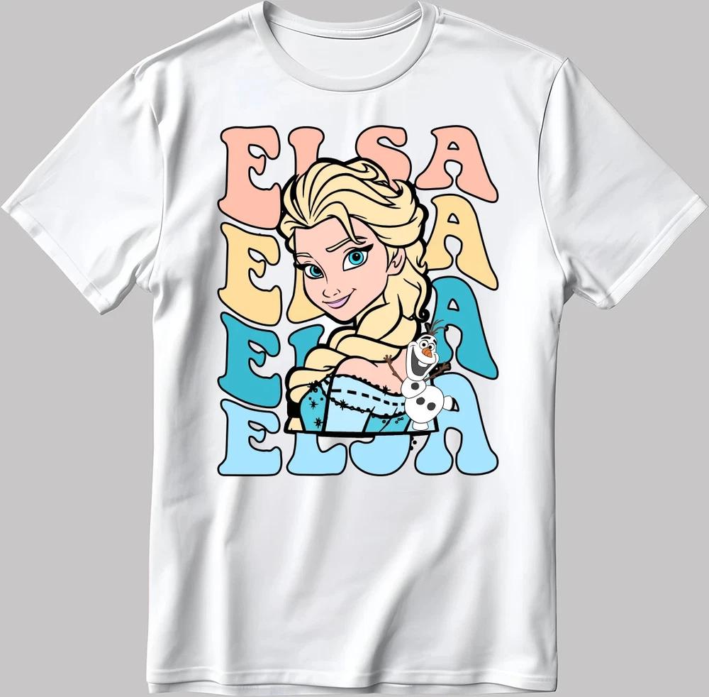 Elsa White TShirt Frozen Princess S