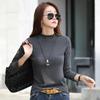 Women's 3XLT Shirt Bottoming Shirt Women's Long-sleeved Half Turtleneck Large Size Versatile Autumn and Winter Style Inner Wear Warm Tops