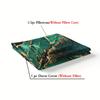 Marble Pattern Bedding Set Green Black Golden Boy Quilt Cover Washable Microfiber Soft Comfortable 2/3pcs Set Magical Gifts