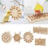 Bird Wooden Block Pecking Toy Bird Grinding Cork Toy Standing Perch for Small Large Birds Birdcage Accessories Molar Toy