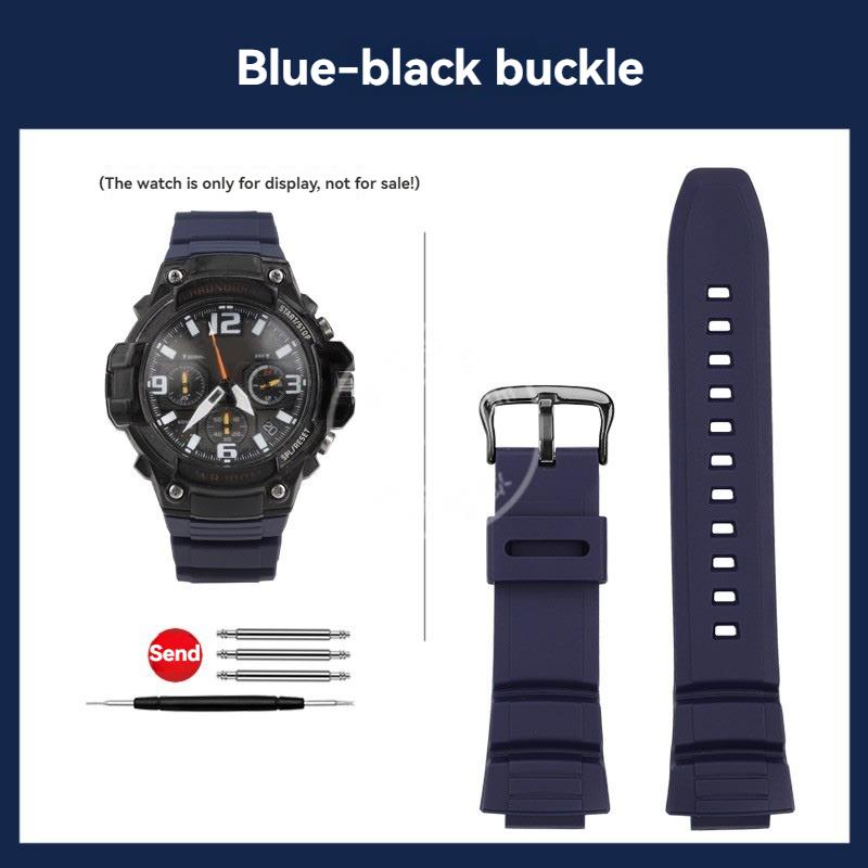 

High quality silicone Watch Strap For Casio MCW-100H W-S220 AE2000 2100 MCW-110H resin Watchband Waterproof Wristband 16mm 16mm