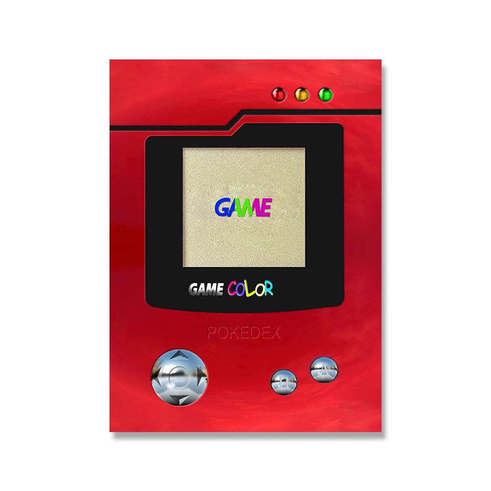 Retro Dětství Barevná Herní Konzole Plakát Umělecký Obrázek Tisk Vintage Hračka Hráč Plátno Malba Dětský Pokoj Zeď Domácí Dekorace