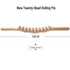 Beech Wood Rolling Pin Massager for Whole Body Gua Sha Therapy and Meridian Massage with Eight and Ten Beads