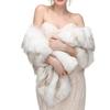 Bride Scarf For Outdoor Weddings Artificial Furs Design Lightweight Polyester Shawl Cold Weather Essential
