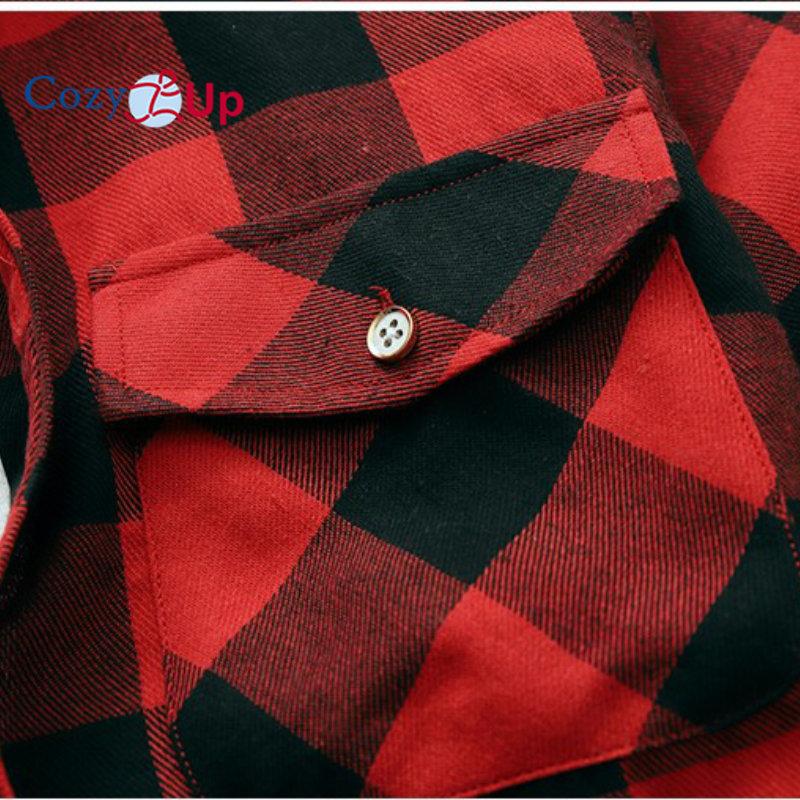 Cozy Up Cămăși pentru bărbați Causal Flannel în carouri Cămăși de lucru cu mânecă scurtă, cu nasturi