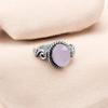 Rose Chalcedony Gemstone 925 Sterling Silver Jewelry Handmade Oval Shape Ring RR-14-16