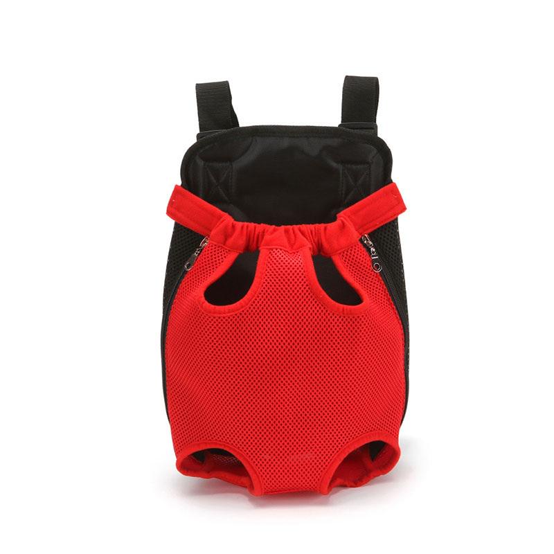 Portable Pet Backpack Adjustable Shoulder Strap Dog Travel Bag Canvas Dog Bag Mesh Cloth Chest Pack