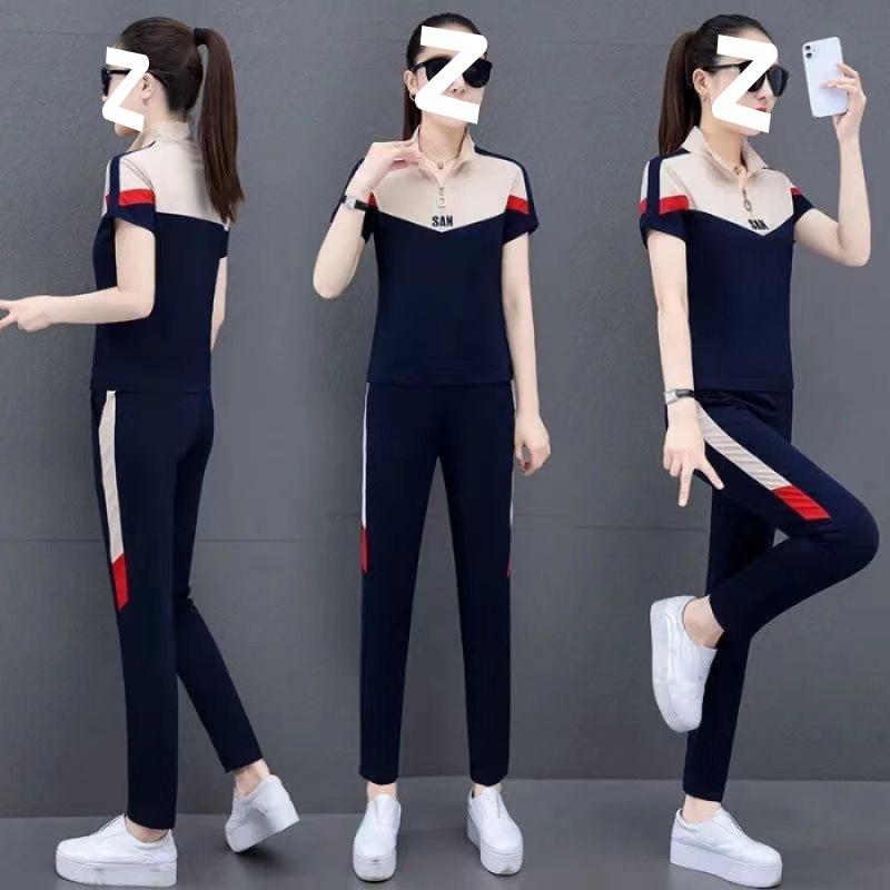 Fashion Casual Sportswear Set for Women - Summer Short-sleeved, Lightweight, Loose-fitting Outfit in Two Pieces