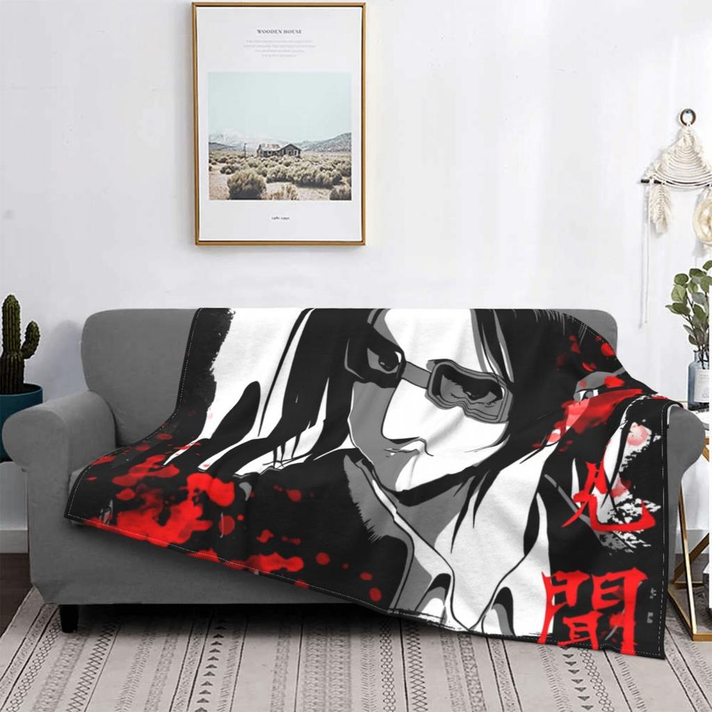 Attack On Titan AOT Hange Knitted Blanket Hange Zoe Manga Plush Throw Blanket Home Couch Printed Soft Warm Bedspread