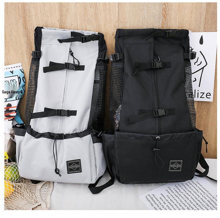 Dvoupopruhový cestovní batoh pro mazlíčky s odvětraným, prodyšným designem pro psy – Omyvatelný, ideální pro cyklistiku a nákupy venku