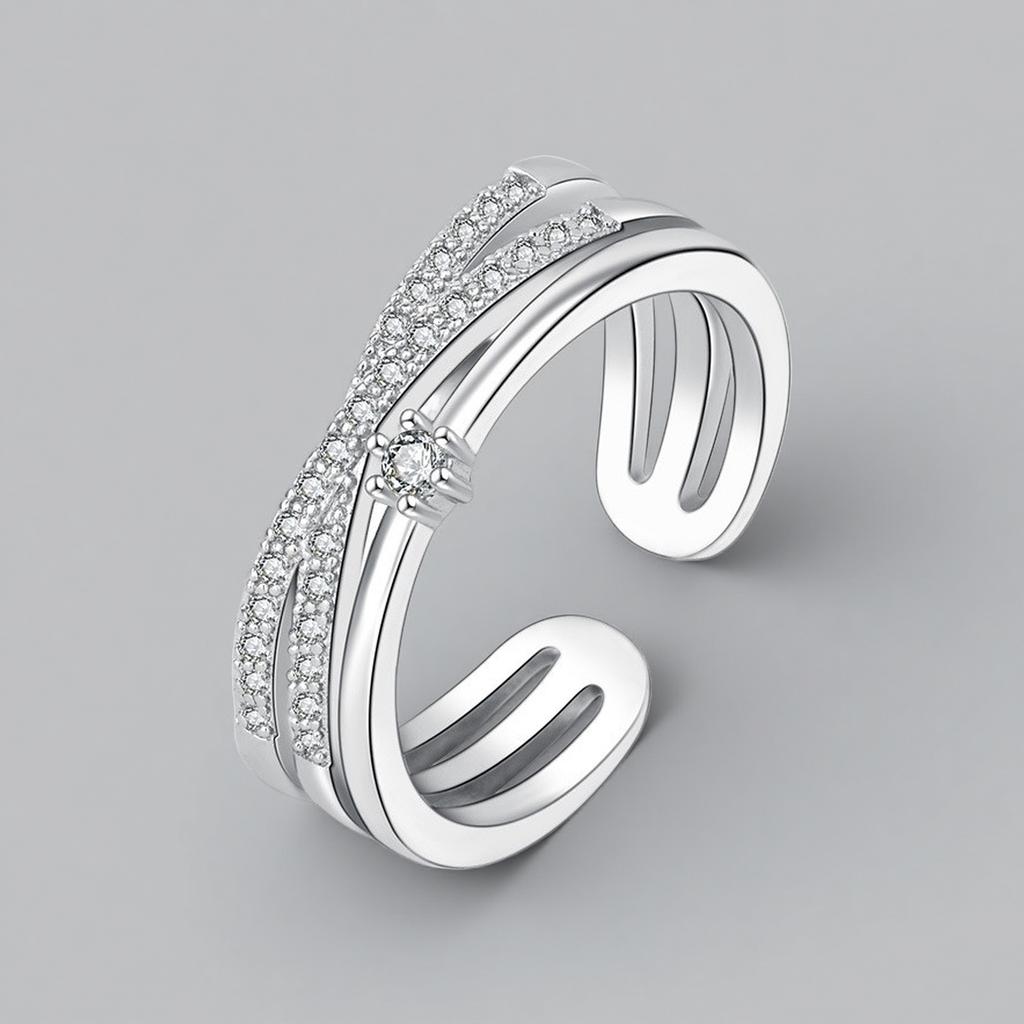 New Copper Ring Classic Beautiful For Women Wedding Jewelry Engagement Charm High Quality Fashion Party Gift Ring