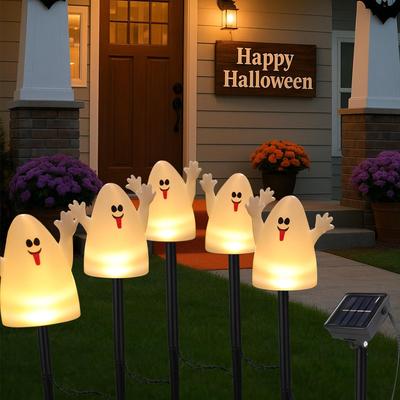 Halloween Lights for Outdoor Pumpkin Illumination Halloween Recessed Automatic Haunted House Garden Lighting Solar-Powered Decorations, Lights,