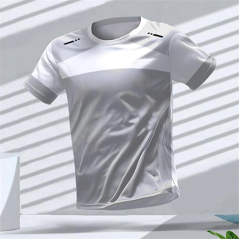 2026 New 3D Printing Hot-Selling Outdoor Running Sports Breathable Quick-Drying Fitness Clothes Casual Wear Round Neck T-Shirt