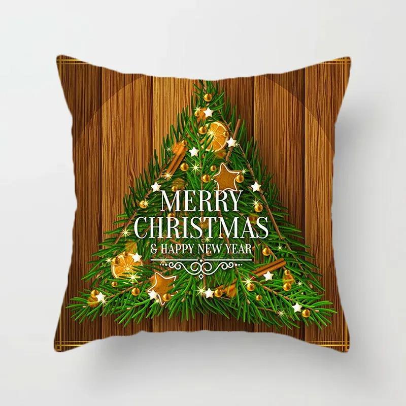Christmas Themed Pillowcases Car Accessories Office Santa Claus Living Room Sofa Home Pillowcases