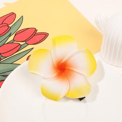 2 szt. Plumeria Flower Hairpin antypoślizgowe kolorowe boczne klipsy dekoracyjne plastikowe akcesoria do włosów dla kobiet i dziewcząt