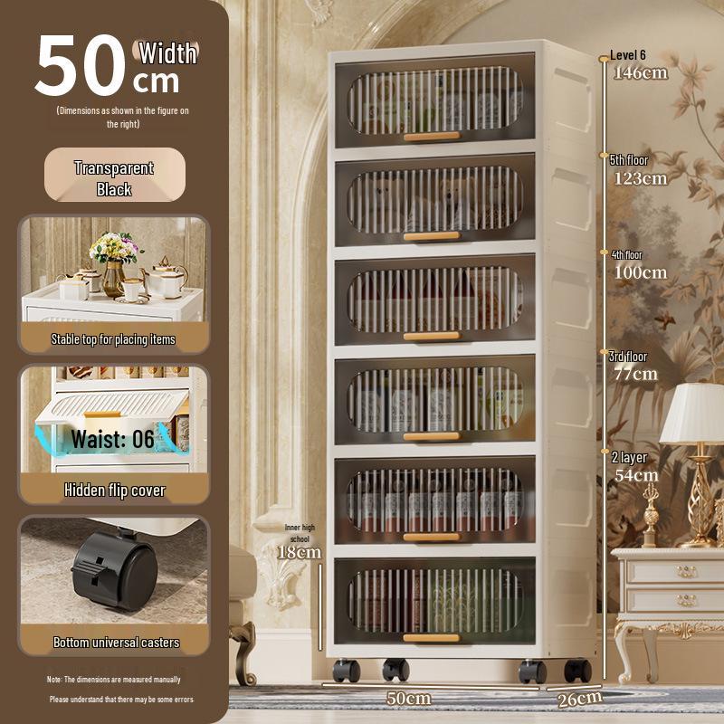 Multi-Layer Plastic Storage Cabinet for Children's Clothes, Snacks, Toys, Bedroom, Wardrobe, and Medicine.