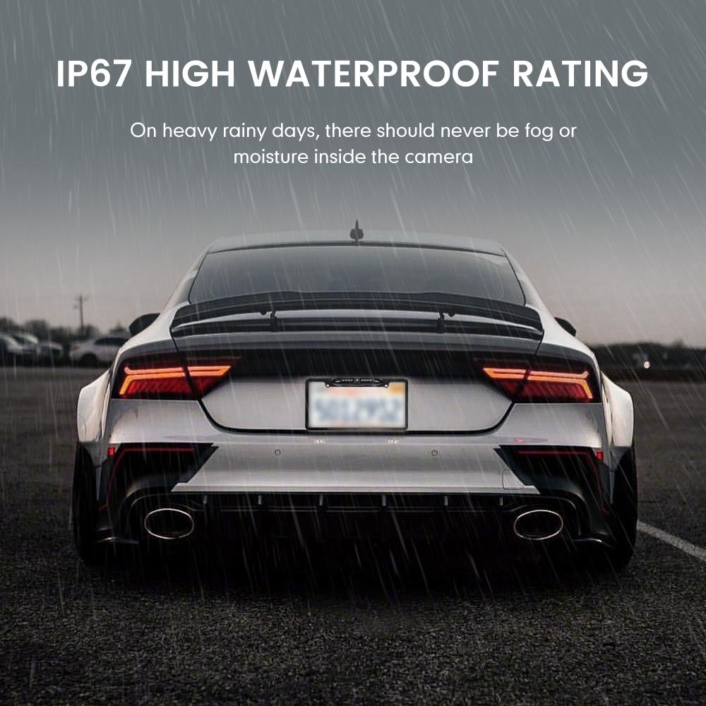American License Plate Frame Waterproof Car Rear View Camera US Reverse Backup Camera IR Night Version Parking Assistance 8LED