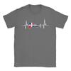 Heartbeat Design Dominican Republic Flag T Shirt Summer  T Shirts Unisex 100 Cotton Oversized Clothing ShortSleeve Streetwear Tops