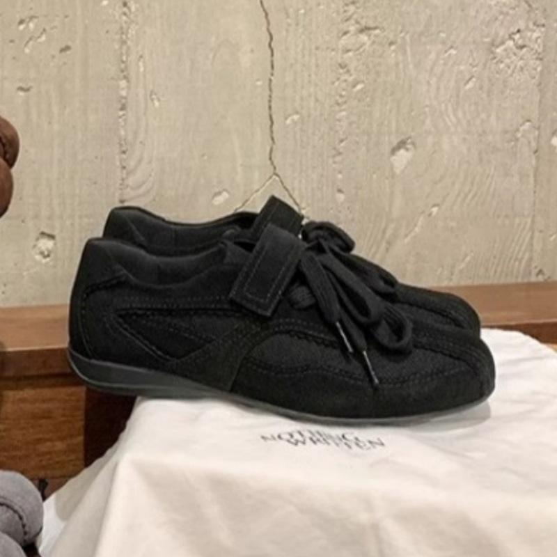 

Busan Blogger~ Retro Lace-Up Velcro Flat Casual Shoes Women s 2025 New Versatile Ballet Training Shoes 40 чорний