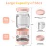 Glass Pickle Jar Dry Wet Separation Pickle and Olive Jar Upside Down Kimchi Cucumber Container Hourglass Jar for Airtight Storag