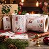 Holiday Embellishments for Scrapbooking Christmas Handwritten Name Tags Stickers Self-adhesive Coated Paper Stickers Roll Gift Personalized