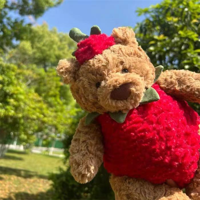 JC Bee Bär Plüschtier Weicher Heilender Begleiter Niedlicher Trend Bär Puppe Schreibtischdekoration Zimmer Geburtstag Festival Spielzeug Geschenk Für Kinder