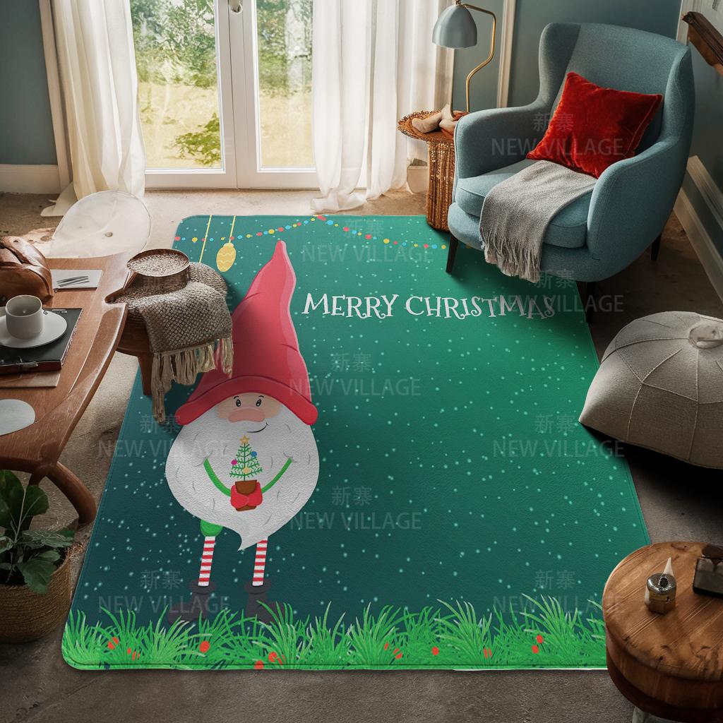 House Entrance Carpet Home Door Mat Living Room Bath Foot Bathroom Non-slip Water Absorption Rugs Bath Merry Christmas Winter