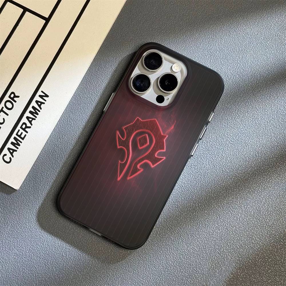 Game World Of Warcraft For IPhone 17 16 15 Plus Pro Max 12 14 Plus 11 13 Wave Corrugated Stripe Funda Phone Cover
